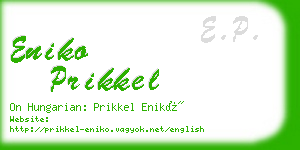 eniko prikkel business card